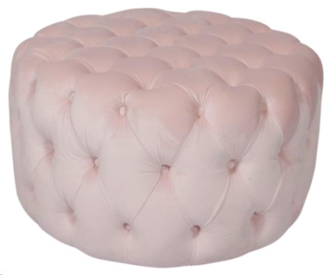 Rental store for Jourdan Pink Tufted Ottoman in Calgary AB