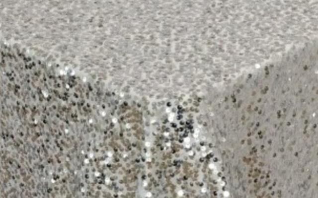 Rental store for SILVER   WHITE TAFFETA SEQUINS in Calgary AB