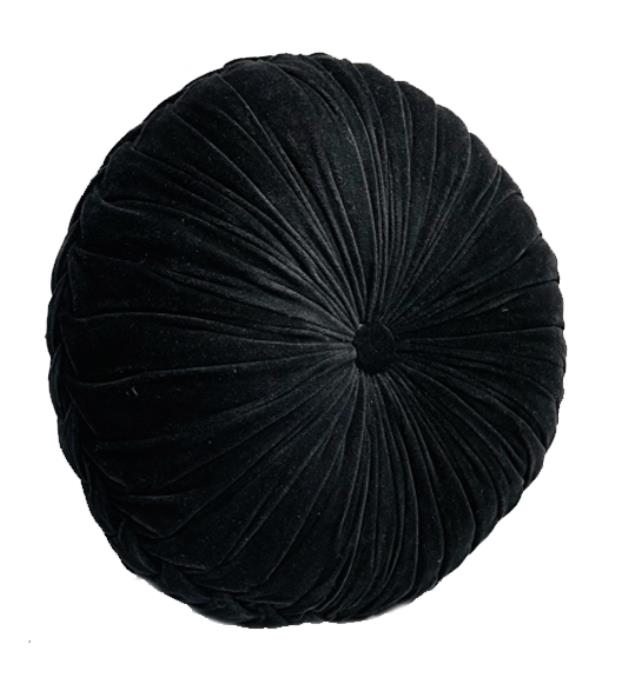 Rental store for Black Velvet Round Pillow in Calgary AB