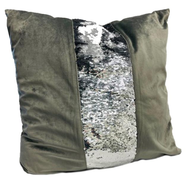 Rental store for Charcoal Sequin Velvet Square Pillow in Calgary AB