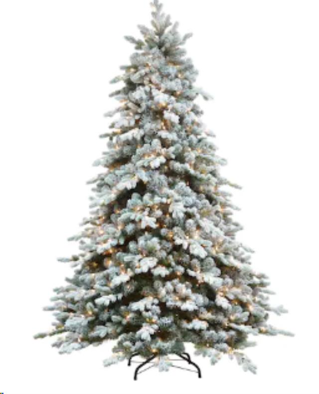 Rental store for Flocked Pre-Lit Snow Pine Tree 7.5 in Calgary AB