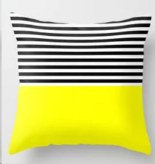 Rental store for Neon Yellow with Stripes Pillow in Calgary AB