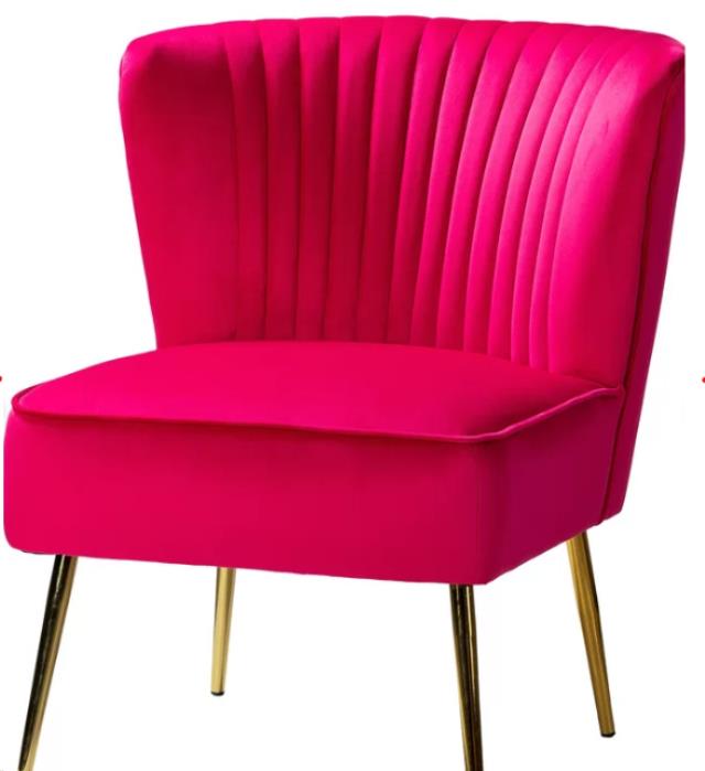 Rental store for Pink Lady Velvet Side Chair in Calgary AB