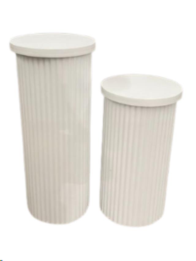 Rental store for Ribbed Modular Round Pedestal White 42 in Calgary AB