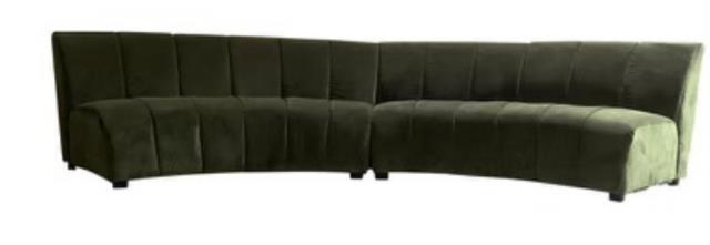 Rental store for Arlo Olive Velvet Curved Sofa in Calgary AB
