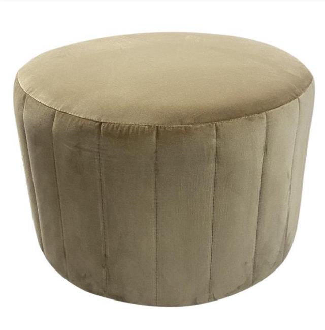 Rental store for Shorty Champagne Velvet Ottoman in Calgary AB