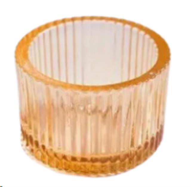 Rental store for Glass Ribbed Mini Gold Votive 1.75 in Calgary AB