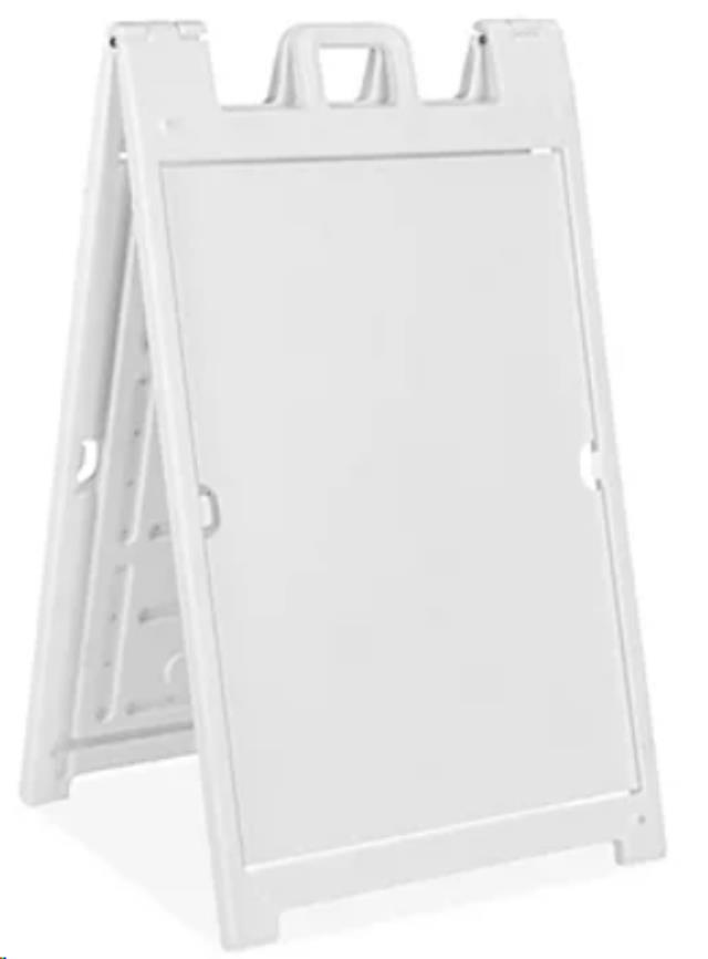 Rental store for Plastic A-Frame Sign - White in Calgary AB