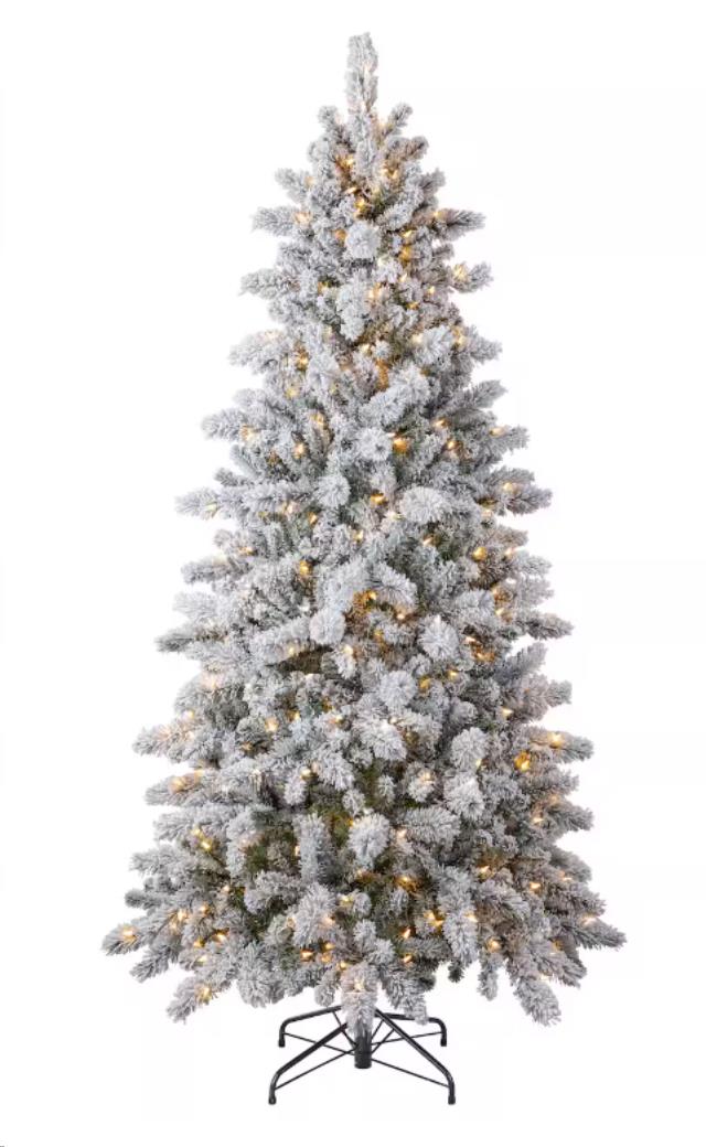 Rental store for Flocked Pre-Lit Vermont Pine Tree 7.5 in Calgary AB