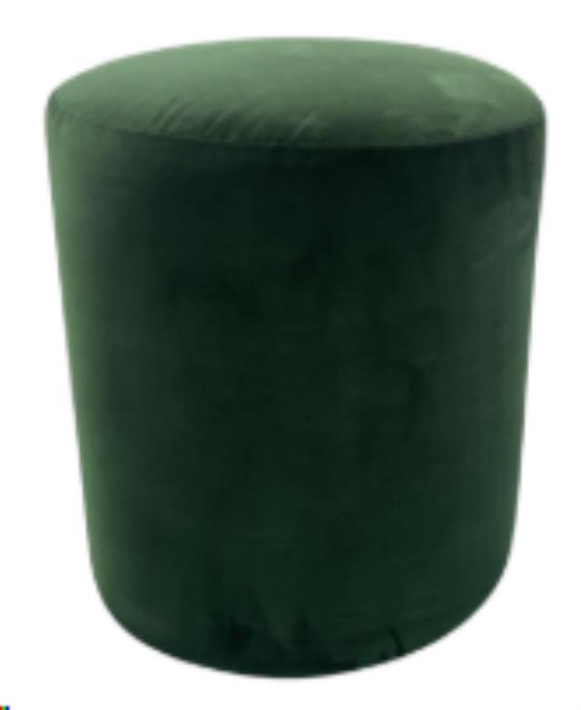 Rental store for Classic Hunter Green Velvet Ottoman in Calgary AB