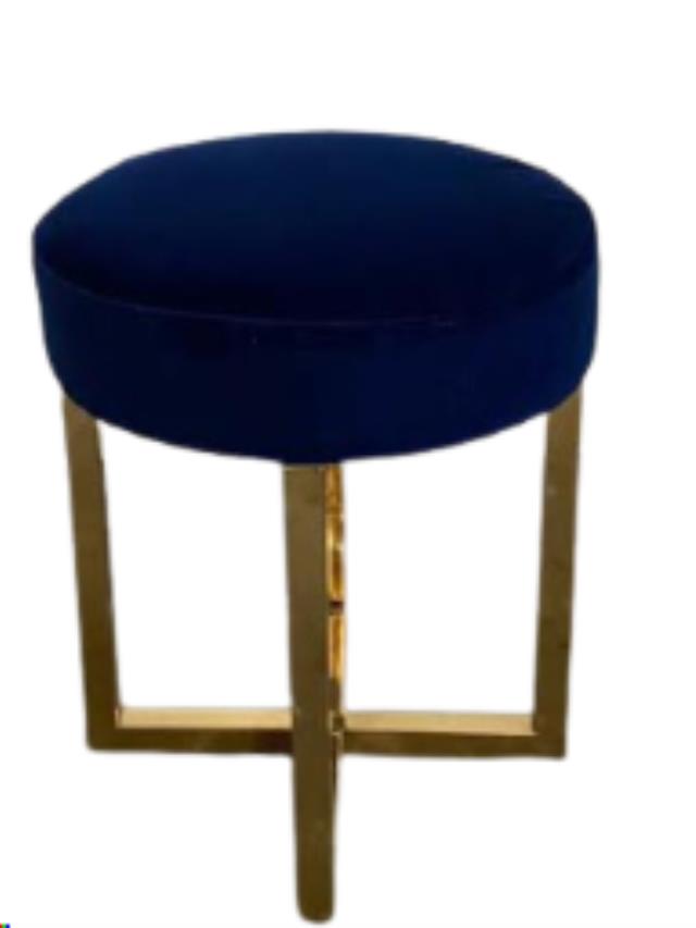Rental store for OZ Navy Blue Velvet Ottoman in Calgary AB
