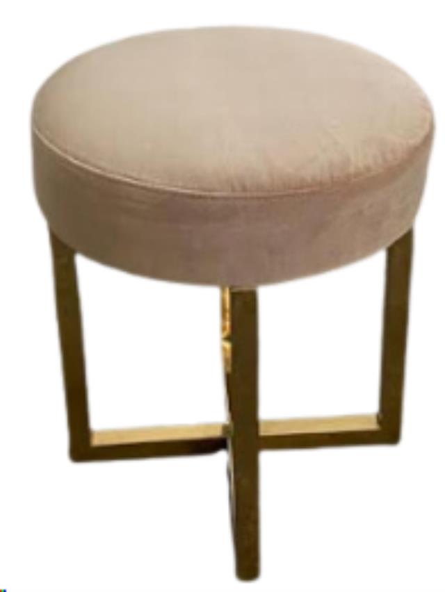 Rental store for OZ Taupe Velvet Ottoman in Calgary AB