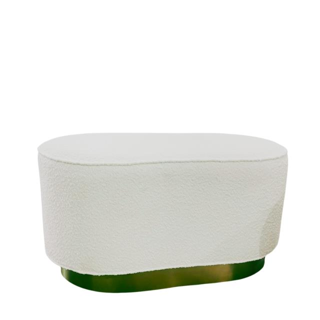 Rental store for Rhys White Boucle Ottoman in Calgary AB