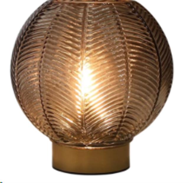 Rental store for Amber Ribbed Table Lamp in Calgary AB