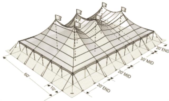 Rental store for Pole Tent 60  x 170 in Calgary AB