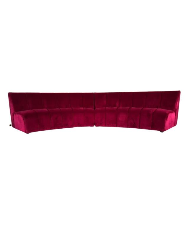 Rental store for Arlo Cherry Velvet Curved Sofa in Calgary AB