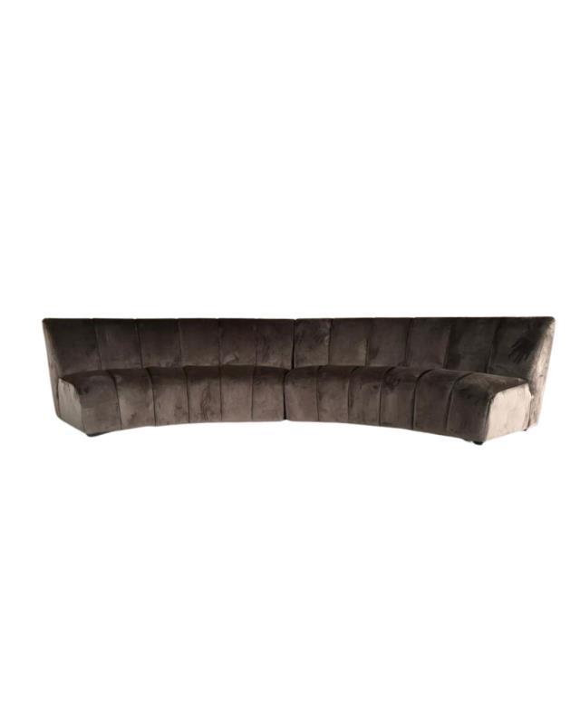 Rental store for Arlo Chocolate Velvet Curved Sofa in Calgary AB