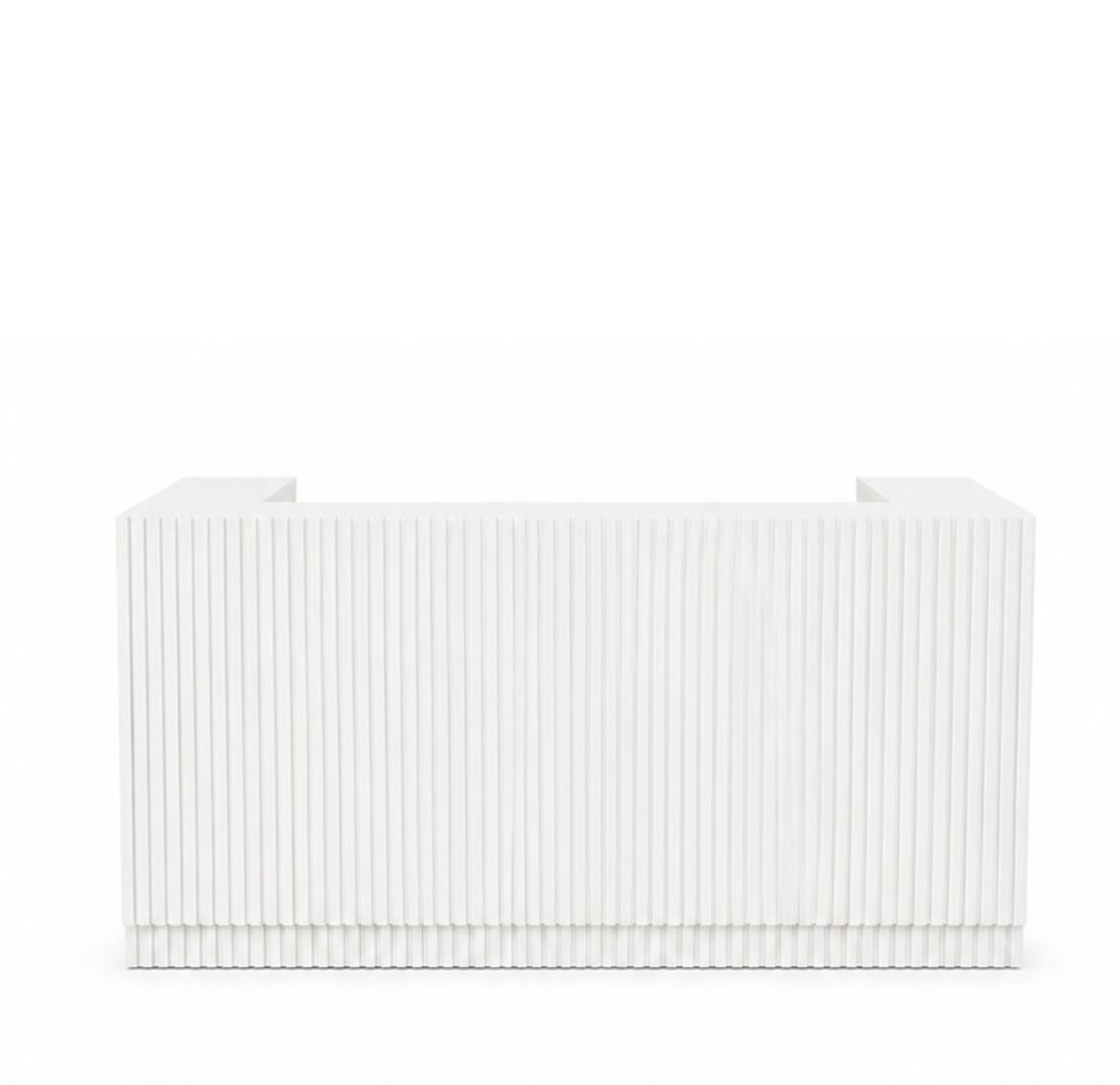 Rental store for Fluted White Bar 72 W x 23.5 D x 41.5 in Calgary AB