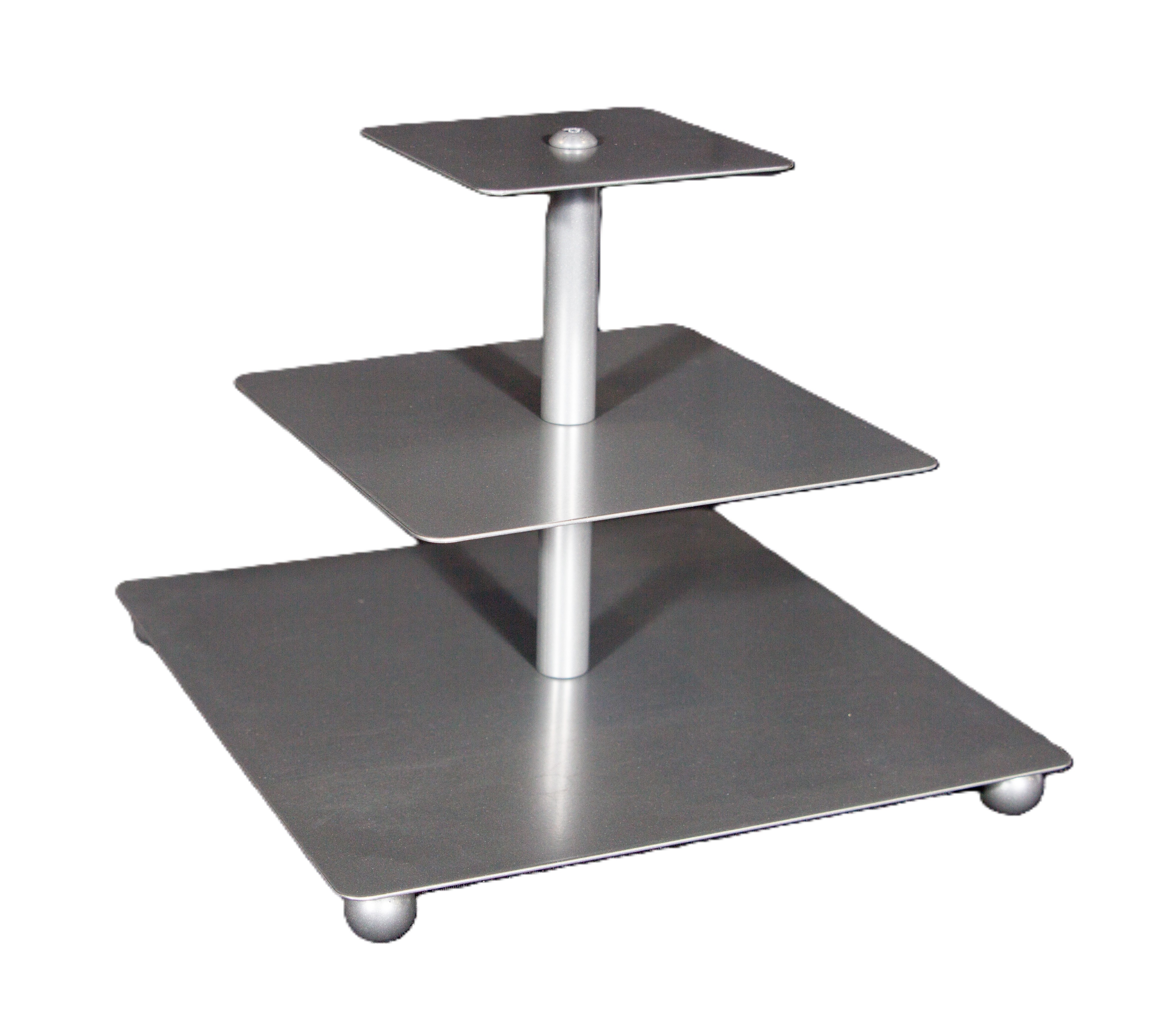 Rental store for Cupcake 3 Tier Square Pewter in Calgary AB